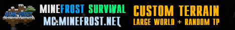 MineFrost Survival Server Banner