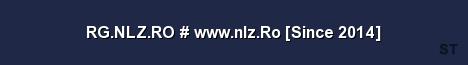 RG NLZ RO www nlz Ro Since 2014 Server Banner