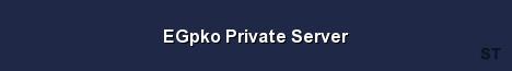 EGpko Private Server Server Banner