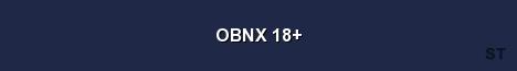 OBNX 18 Server Banner