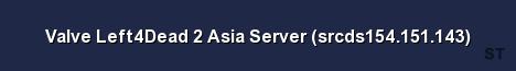 Valve Left4Dead 2 Asia Server srcds154 151 143 