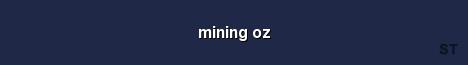 mining oz Server Banner