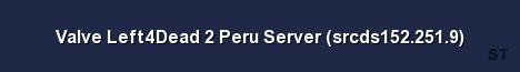 Valve Left4Dead 2 Peru Server srcds152 251 9 Server Banner