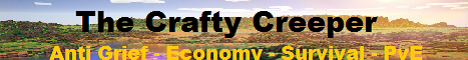 The Crafty Creeper Anti Grief Economy Server Banner