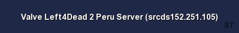 Valve Left4Dead 2 Peru Server srcds152 251 105 