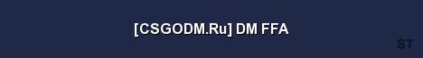 CSGODM Ru DM FFA Server Banner