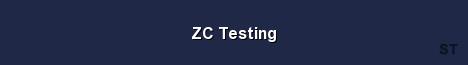 ZC Testing Server Banner