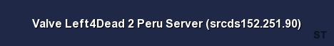 Valve Left4Dead 2 Peru Server srcds152 251 90 Server Banner