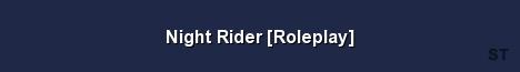 Night Rider Roleplay 