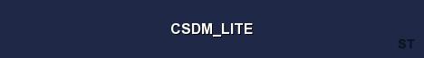 CSDM LITE Server Banner