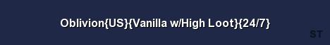 Oblivion US Vanilla w High Loot 24 7 Server Banner