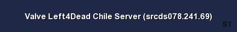 Valve Left4Dead Chile Server srcds078 241 69 Server Banner