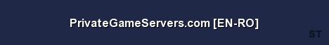 PrivateGameServers com EN RO Server Banner