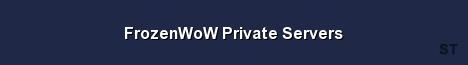 FrozenWoW Private Servers Server Banner