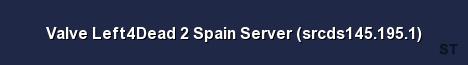 Valve Left4Dead 2 Spain Server srcds145 195 1 Server Banner