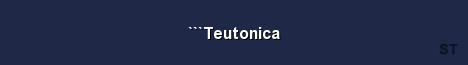 Teutonica Server Banner