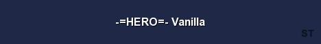 HERO Vanilla Server Banner