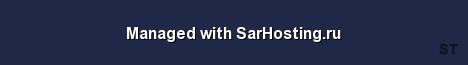 Managed with SarHosting ru Server Banner
