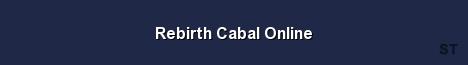 Rebirth Cabal Online Server Banner