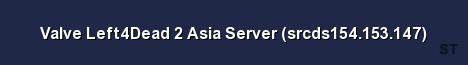 Valve Left4Dead 2 Asia Server srcds154 153 147 