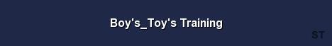 Boy s Toy s Training Server Banner