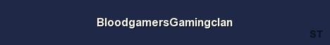 BloodgamersGamingclan Server Banner