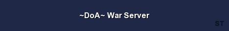 DoA War Server Server Banner