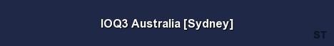IOQ3 Australia Sydney Server Banner
