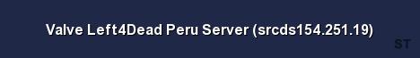 Valve Left4Dead Peru Server srcds154 251 19 Server Banner