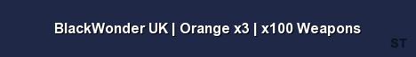 BlackWonder UK Orange x3 x100 Weapons Server Banner