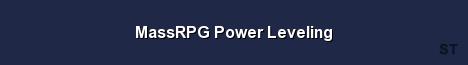 MassRPG Power Leveling Server Banner