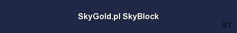 SkyGold pl SkyBlock Server Banner