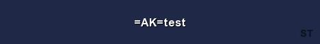 AK test Server Banner