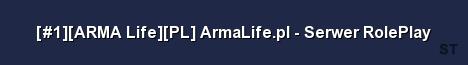 1 ARMA Life PL ArmaLife pl Serwer RolePlay Server Banner