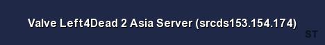 Valve Left4Dead 2 Asia Server srcds153 154 174 