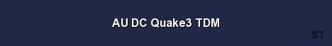 AU DC Quake3 TDM Server Banner