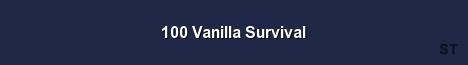 100 Vanilla Survival Server Banner