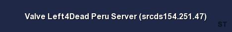 Valve Left4Dead Peru Server srcds154 251 47 Server Banner