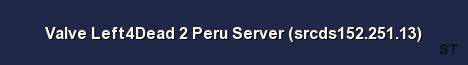 Valve Left4Dead 2 Peru Server srcds152 251 13 Server Banner