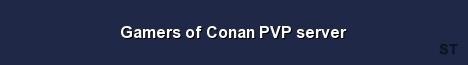 Gamers of Conan PVP server Server Banner