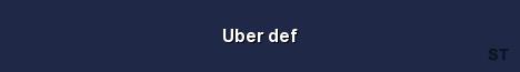 Uber def Server Banner