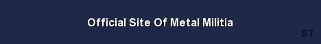 Official Site Of Metal Militia Server Banner