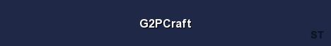 G2PCraft Server Banner