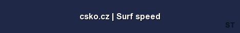 csko cz Surf speed Server Banner