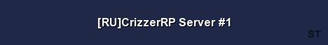 RU CrizzerRP Server 1 Server Banner