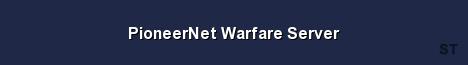 PioneerNet Warfare Server Server Banner