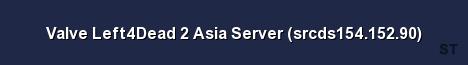 Valve Left4Dead 2 Asia Server srcds154 152 90 Server Banner