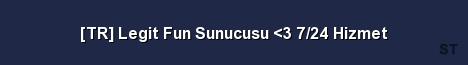 TR Legit Fun Sunucusu 3 7 24 Hizmet Server Banner