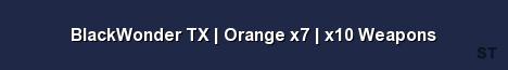 BlackWonder TX Orange x7 x10 Weapons Server Banner