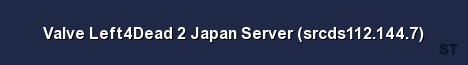Valve Left4Dead 2 Japan Server srcds112 144 7 